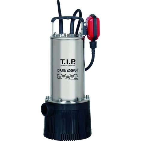 T.I.P. – Pompe immergée 6000 L/h 950W – Hauteur de refoulement 34 m – Débit rapide pour chantiers et caves – Avec flotteur (1/8)