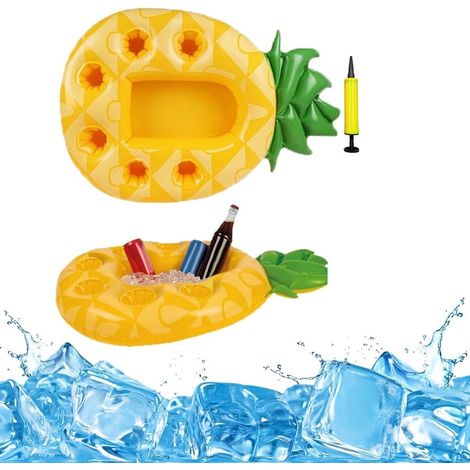 Bar Flottant Piscine Gonflable Plateau Porte Gobelet Gonflable Piscine Porte Gobelet Flottant 2 en 1 Grande Capacité avec 1 Pompe Manuelle pour la Piscine D'été (1/5)