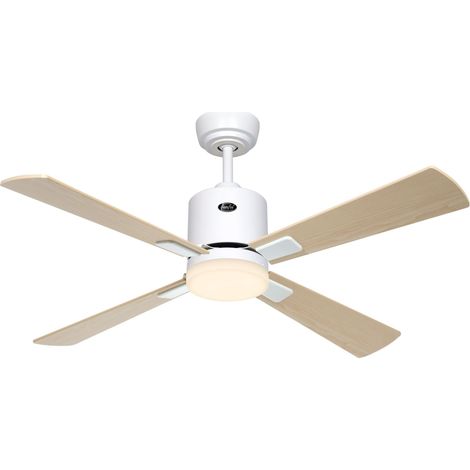Ventilateur de plafond ECO NEO III 103, blanc - noyer/cerisier, Wi-Fi avec éclairage (1/2)