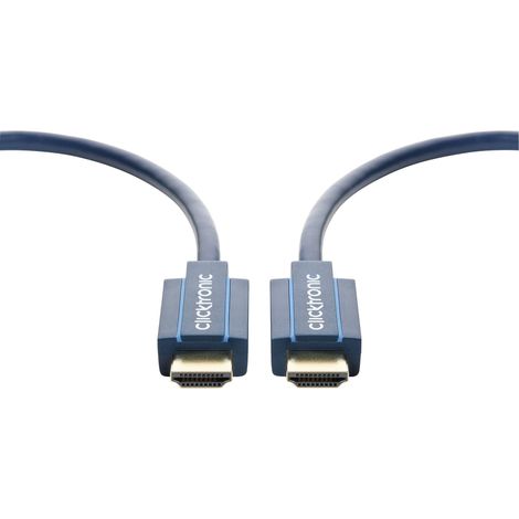 70302 Clicktronic câble High Speed HDMI with Ethernet (1.5 mètre) - Cordon HDMI 2.0 mâle/mâle à hautes performances compatible 3D, Full HD (1080p) et Ultra HD 4K (2160p) (1/2)