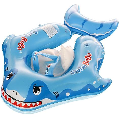 SwimBoBo Aufblasbarer Babyschwimmring, niedlicher Babyschwimmring, Poolspielzeug für 3-2-Jährige