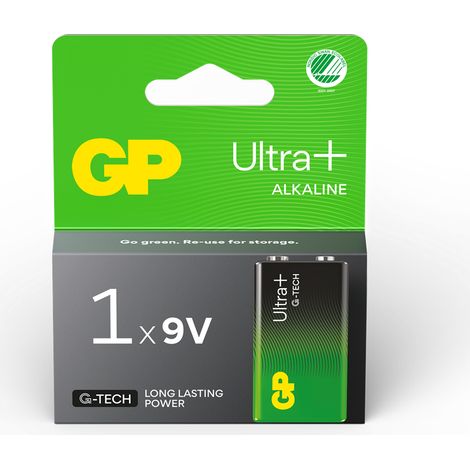 GP - Ultra Plus Alkaline 9V-battery, 1604AUP/6LF22 (1-pack)