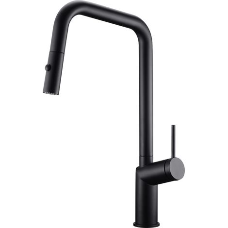 Rubinetto monocomando da cucina  Modello BONN  Colore nero  Finitura opaca  [IMEX®]