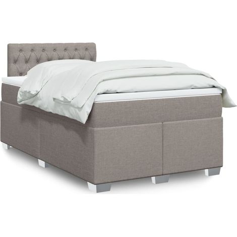 Boxspringbett mit Matratze Taupe 120x190 cm Stoff