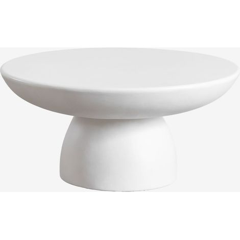 Sklum – Table basse ronde Ø70 cm en ciment renforcé de fibre de verre – Durable et légère – Patins protecteurs pour sol – Design moderne (1/5)