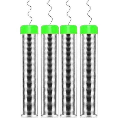 [JAMAIS UTILISÉ]Lot de 4 bobines de soudure de 0,8 mm, noyau de colophane sans plomb, soudure, flux, soudure pour la réparation de composants de soudure électrique et le bricolage