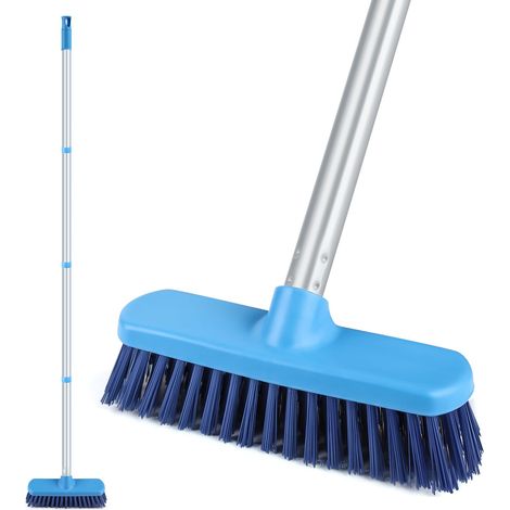 Brosse de terrasse avec Long Manche – Brosses à récurer pour Sol pour Nettoyer la Douche, Brosse à récurer à Poils rigides, Brosse à récurer pour Sol de 127 cm pour Salle de Bain, Baignoire, (1/5)