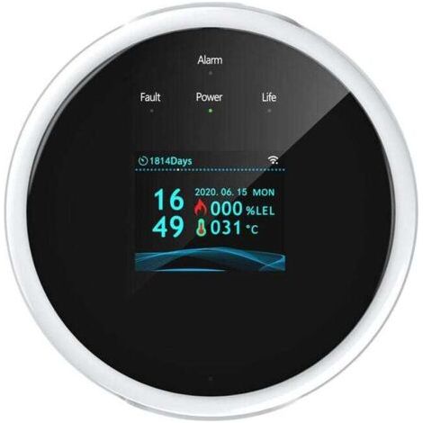 Détecteur de fuite de gaz Wifi et alarme incendie écran LCD mural APP contrôle intelligent Wi-Fi testeur de gaz naturel/gpl alarme méthane Buzzer pour