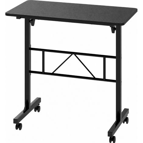Levede Standing Desk Small Adjustable Height Folding Office 50kg Load Black (1/5)