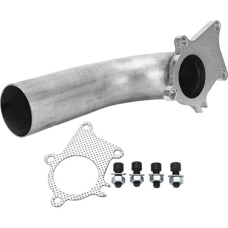 Jeffergarden Tuyau de décharge de tuyau de descente d'échappement de Turbo de 57mm avec le remplacement de tuyau de décharge de Turbo d'acier inoxydable de bride de 5 boulons pour T3 T4 T04E (1/5)