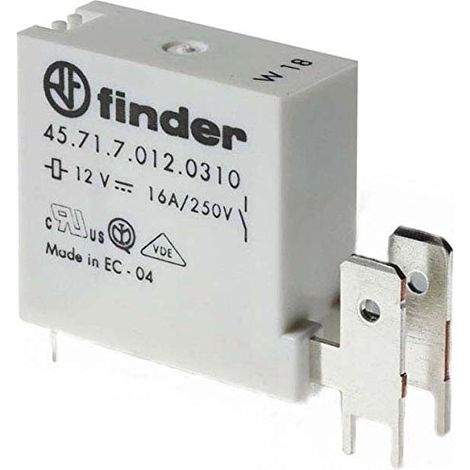 FINDER SÉRIE 45 - RELE RÉTICULÉ 5 MM CONTACT OUVERT AGNI 12 VDC SENSIBLE SERIE 45