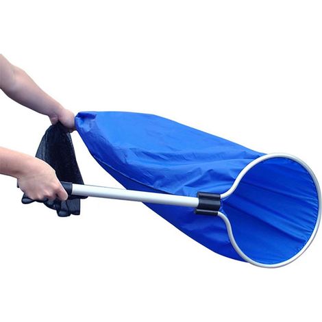 Épuisette de pêche en nylon souple semi-perméable avec poignée antidérapante en aluminium, idéale pour le transfert de poissons comme les carpes koï et les arowanas. Longueur de l'épuisette : 30 cm, l (1/5)