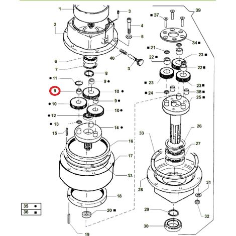 ORIGINAL ACTIVE desbrozadora modelos t143 - t152 020806 caja de agujas HK0808B