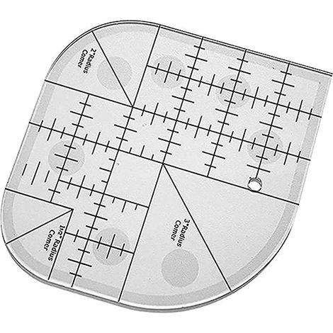 Gabarit de coupe-coins arrondis pour acrylique, bricolage, patchwork et couture (1/5)