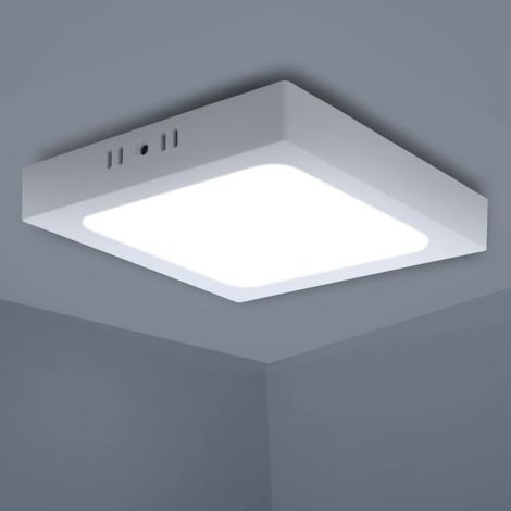 Plafoniera quadrata LED montaggio esterno luce soffitto 6 12 18 25W 6500K 6W (1/5)