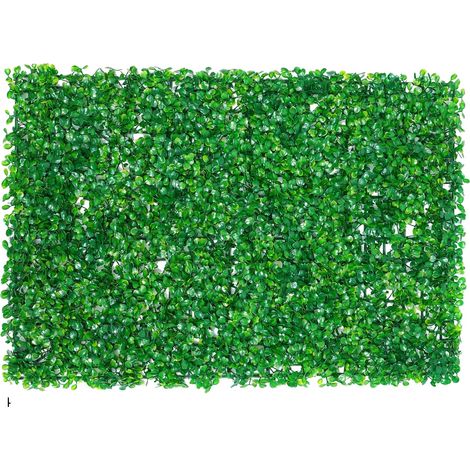 Pannelli di siepe artificiale, materiale resistente, facile installazione, verde (1/2)