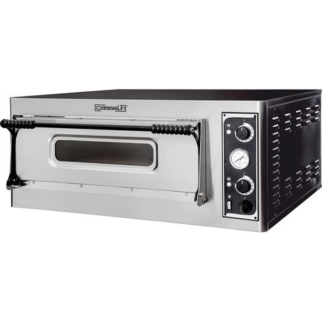 Four inox 1 chambre 6 pizzas (Ø)320 mm, 7200 W, 400 V - TRI