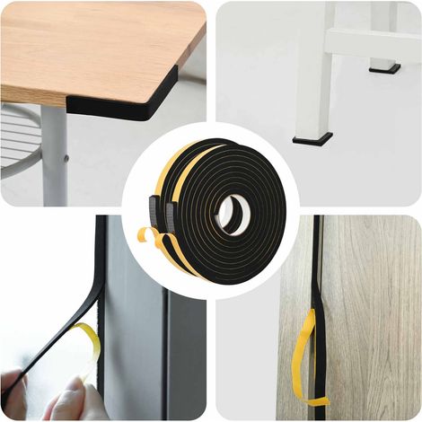 Cinta de espuma autoadhesiva 2 pcs Negro 20mm x 5m Espuma CR (1/5)