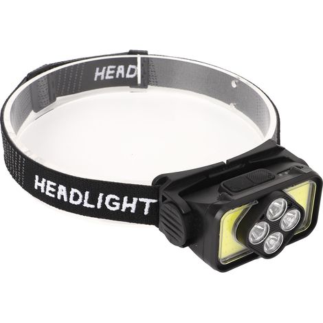 COB-Stirnlampe, USB-aufladbare LED-Stirnlampe, wasserdichte Stirnlampe (IPX4), Bewegungssensor, Stirnlampe zum Angeln und Campen (1/5)