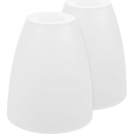 Lot de 2 petits abat-jour de 30 mm d'ouverture pour lampe de table ou de bureau.-11.50X10.00X5.00CM-White (1/2)
