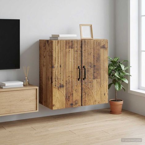 vidaXL Mobiletto a muro Legno antico 59 x 31 x 60 cm (1/5)