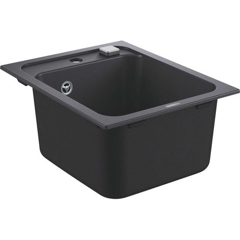 Lavello K700 31650 1 vasca 400x500mm granito nero (1/4)