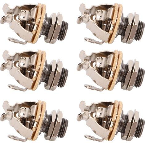 10 Prises Jack Mono Guitare Pro Standard Métal Connecteur Audio Électrique Accessoire Instrument (1/5)