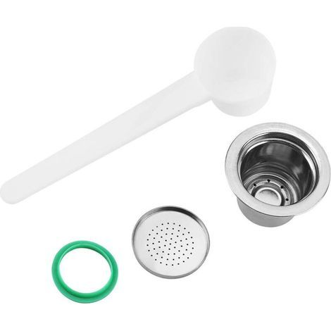Capsule di caffè riutilizzabili e ricaricabili in acciaio inossidabile Jeffergarden, compatibili con le macchine da caffè Nespresso. (1/4)