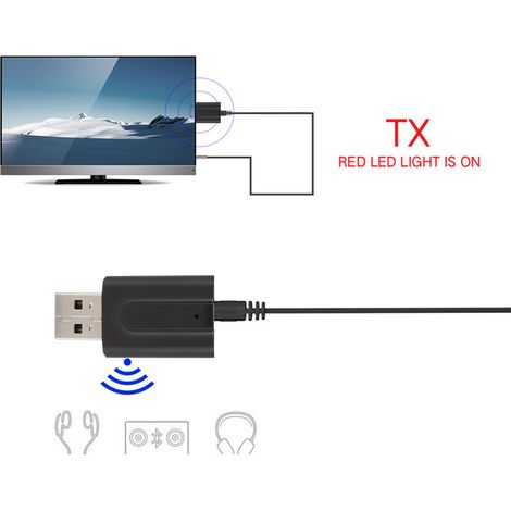 Adaptateur Audio Bluetooth USB pour PC et Télévision - Émetteur Récepteur sans Fil 5.0 (1/5)