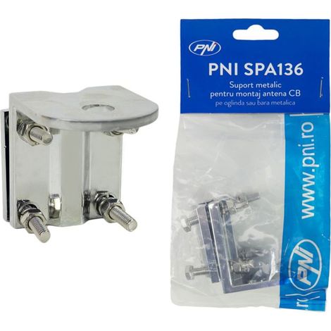 Support de fixation d'antenne - PNI - SPA136 - Acier inoxydable - Montage sur rétroviseur/barre métallique - Ø fixation 13 mm