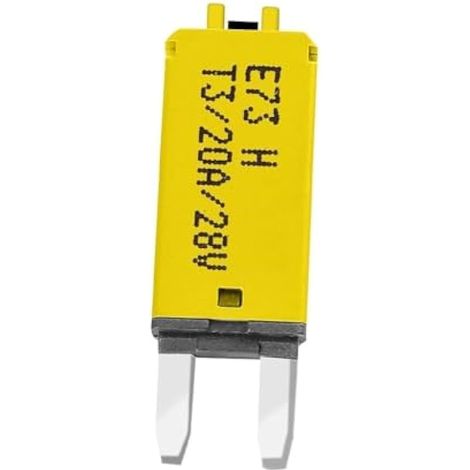 Fusible à lame de disjoncteur à réinitialisation manuelle, 20 A 28 V DC 1 pièce réinitialisable pour voiture, bateau, camion, yacht, système de circuit de protection