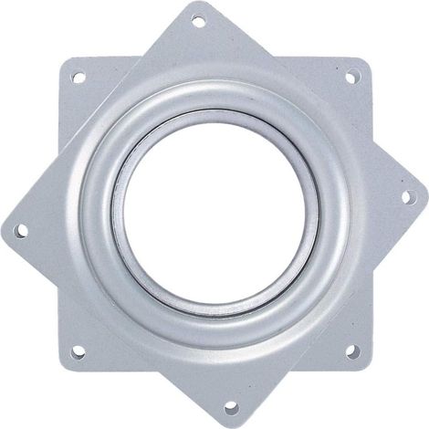 Piatto girevole Lazy Susan quadrato da 4 pollici con rotazione a 360 gradi e cuscinetti a sfera in acciaio multiuso per TV, scrivania e tavolo.