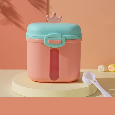Aufbewahrungsbehälter für Babymilchpulver, luftdichter Behälter mit Messlöffel, rosa (1/5)
