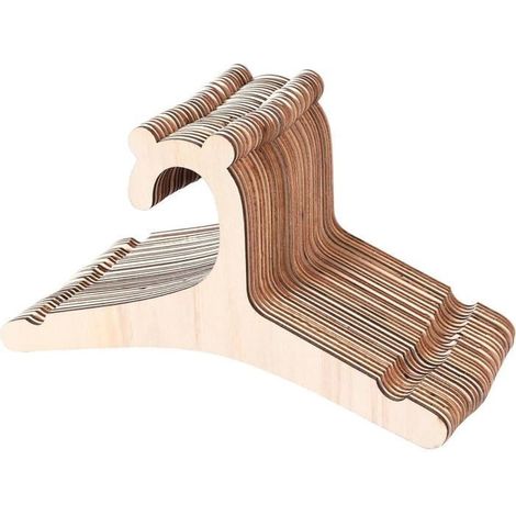 Lot de 30 cintres en bois naturel pour vêtements de bébé - Pour vêtements de bébé - Décoration pour chambre d\\'enfant (1/4)