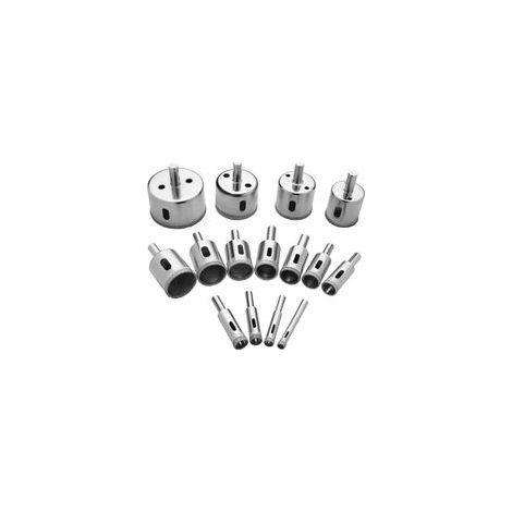 Diamond Drill Bit Set, 15 Pieces Hole Saw Tool Set, Diamond Saw for Glass/Tiles/Ceramics/Marble/Porcelain, Carbon Steel 8mm-50mm (1/5)