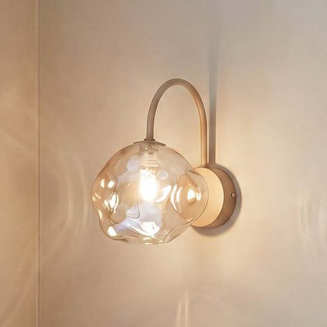 [NEUWERTIG] B-Ware Wandleuchte Wandlampe Lava Glas Beige Leuchte Lampe Led G9 Beleuchtung 995 (1/2)