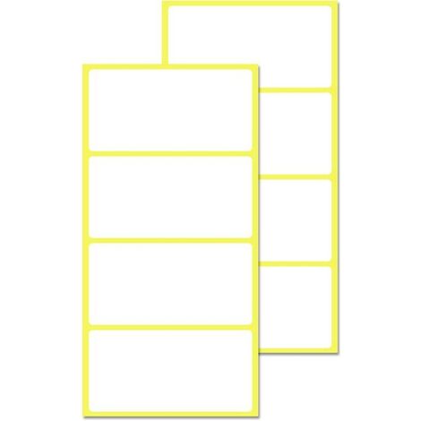 Étiquettes autocollantes 100 pièces Papier blanc mat 80 x 40 mm Pour écriture manuscrite Bureau (1/5)