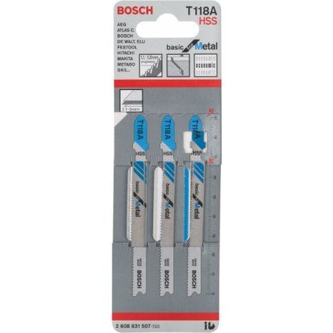 2608631507 - Set 3 lame per seghetto alternativo T 118 A Basic for Metal