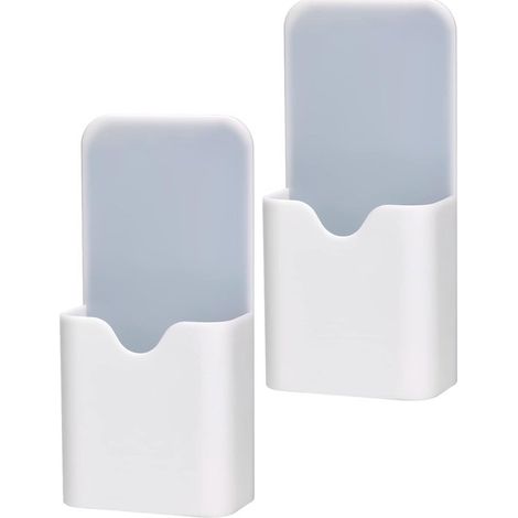 Pièces - Porte-stylo - Porte-stylos magnétiques - Organisateur de marqueurs - Porte-pinceaux de maquillage - Porte-crayons - Plastique - 5,62,612 cm - Blanc - Pour l'école, le bureau, la maison - Port (1/5)