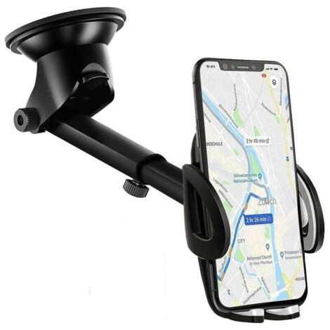 Support Telephone Voiture Tableau de Bord [2 en 1] Rotation 360° Universel Support Portable Voiture Ventouse pour Pare-Brise