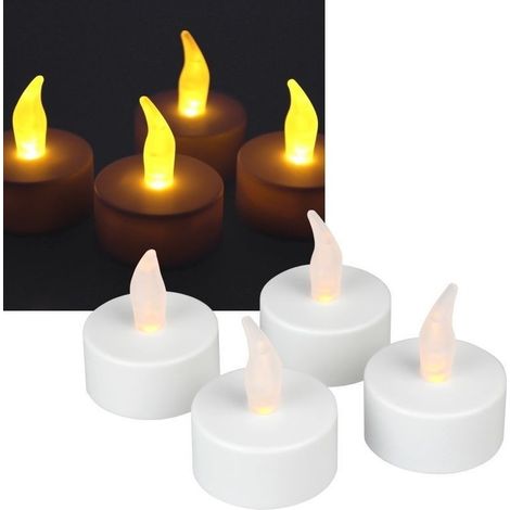 Trade Shop - Juego De 20 Velas Decorativas De Llama Led A Pilas, Votivas, Luz Blanca Cálida - (1/2)