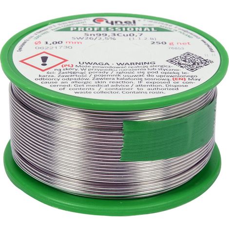 Bobine de fil a souder sans plomb 250g 1mm