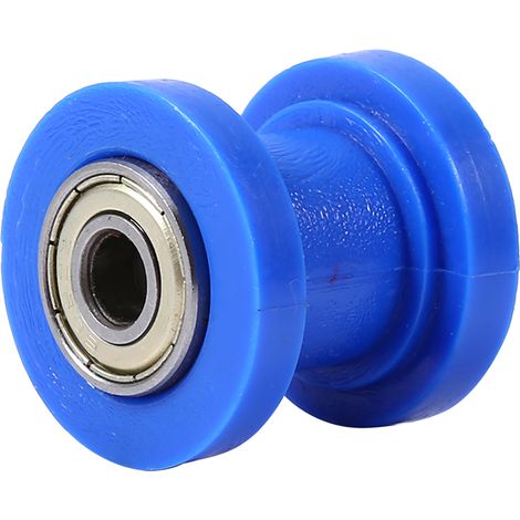 Roue de guidage de pignon tendeur adaptée aux motos tout-terrain de diamètre intérieur 8 mm (bleue) (1/4)