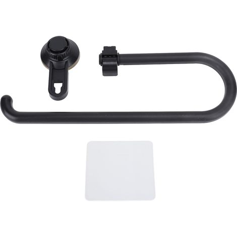 Suction Cup Hand Towel Holder for Bathroom Multi Functional No Drilling Towel Hanger Water Proof Hand Towel Rack Black (1/5)
