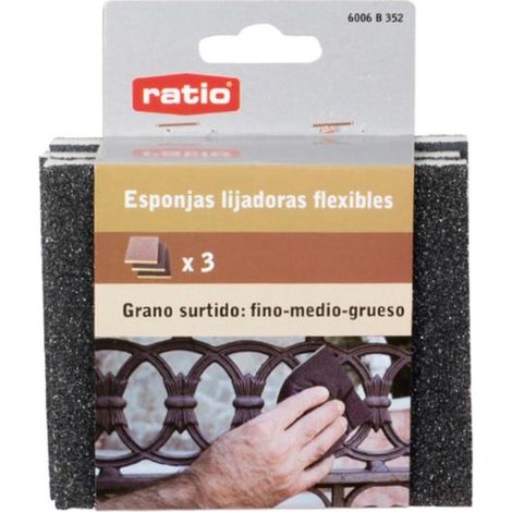 Juego 3 esponjas abrasivas RATIO - talla
