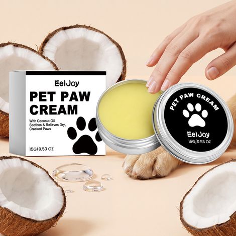 Crème douce et hydratante pour les coussinets des chats et des chiens, format nomade pour une utilisation quotidienne, idéale pour les coussinets et le museau des animaux - 15 g (1/5)