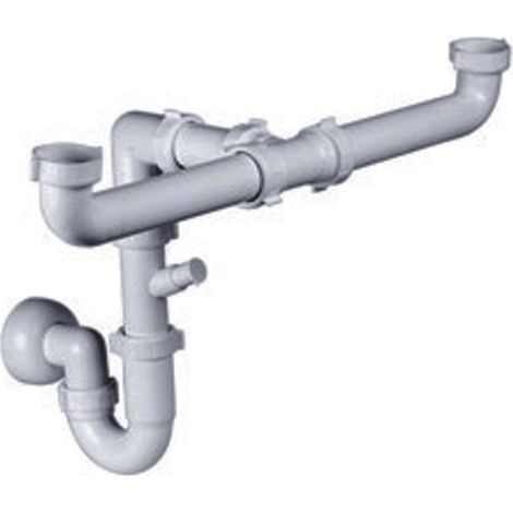 SIFONE LAVELLO 2 VIE C/ATT LAVAST BASSO INGOMBRO- 1,0 pz