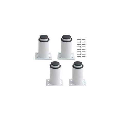 Lot de 4 pieds de meubles réglables en métal robuste pour table, lit, canapé (80 mm 120 mm, blanc) (1/5)