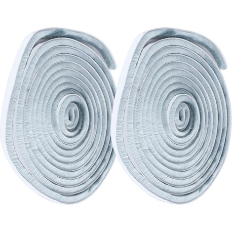 2Pcs 9x9mm Dustproof Windproof SelfAdhesive Brush Sealing Strip for Door Window 5m Silver Gray (1/5)