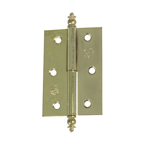 AMIG bisagra 541-80 i. latonada , Bisagra mod. 541, desmontable de acero con canto cuadrado y con remate. - Acero. - 80 x 51 x 1,2 mm. - Latonado barnizado. - 0.0690 kg. - Orientac (1/2)